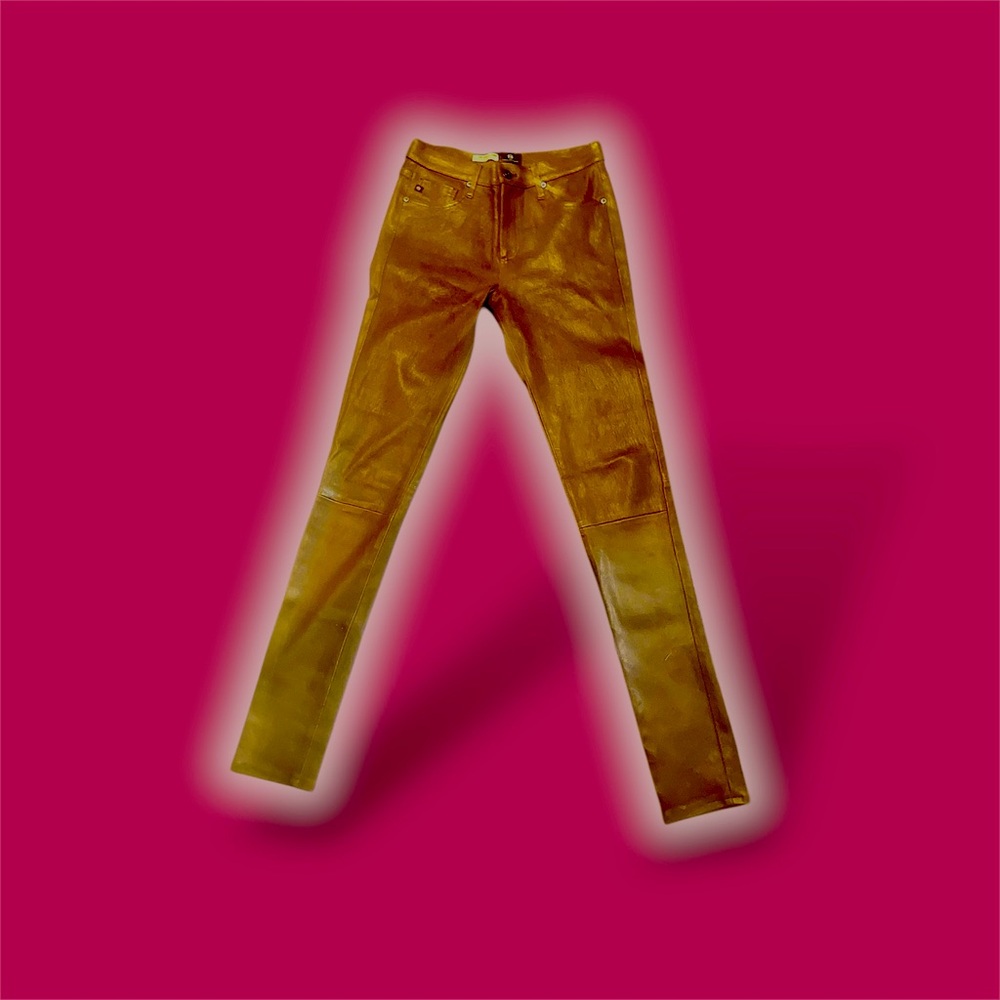 Adriana Goldschmied 100% lamb leather skinny cut jeans